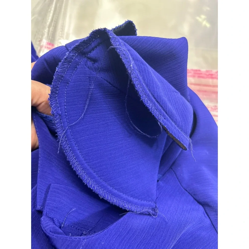 Jones of Dallas Womens Vintage Royal Blue 2 Piece Tunic‎ and Pants Set Size 14